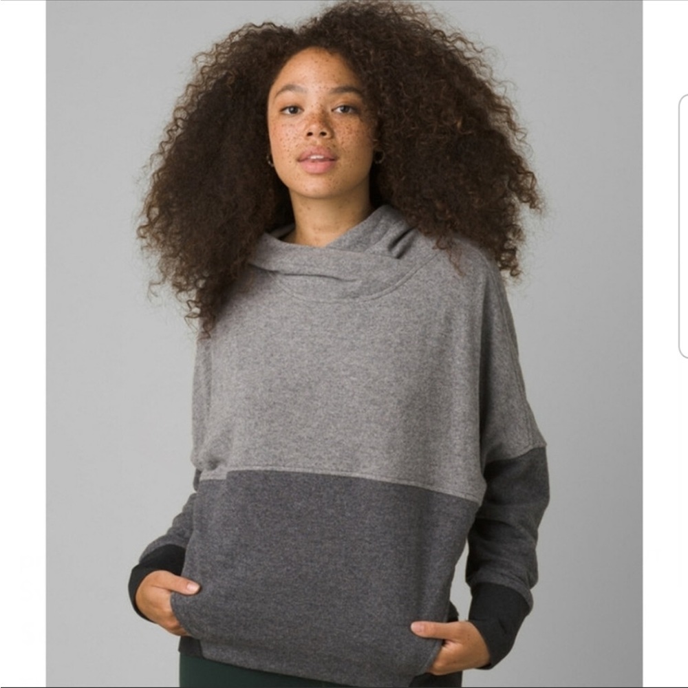 Prana Paskal Hooded Colorblock Wool Sweatshirt